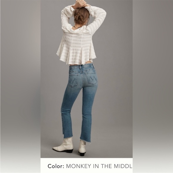 MOTHER The Insider Crop Step Fray Size 28 NWT - Picture 3 of 15